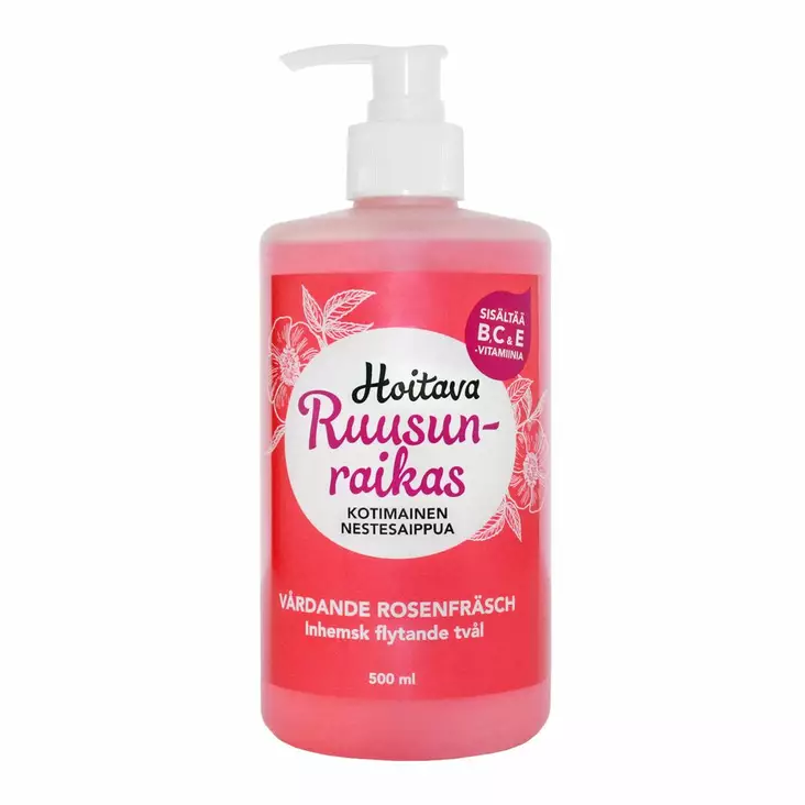Hoitava Ruusunraikas nestesaippua 500ml - Vartalonhoito - 17600001 - 2