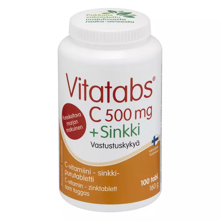 Vitatabs C 500 mg + Sinkki 100 tabl. / 160 g - Ravintolisät - 81000022 - 1
