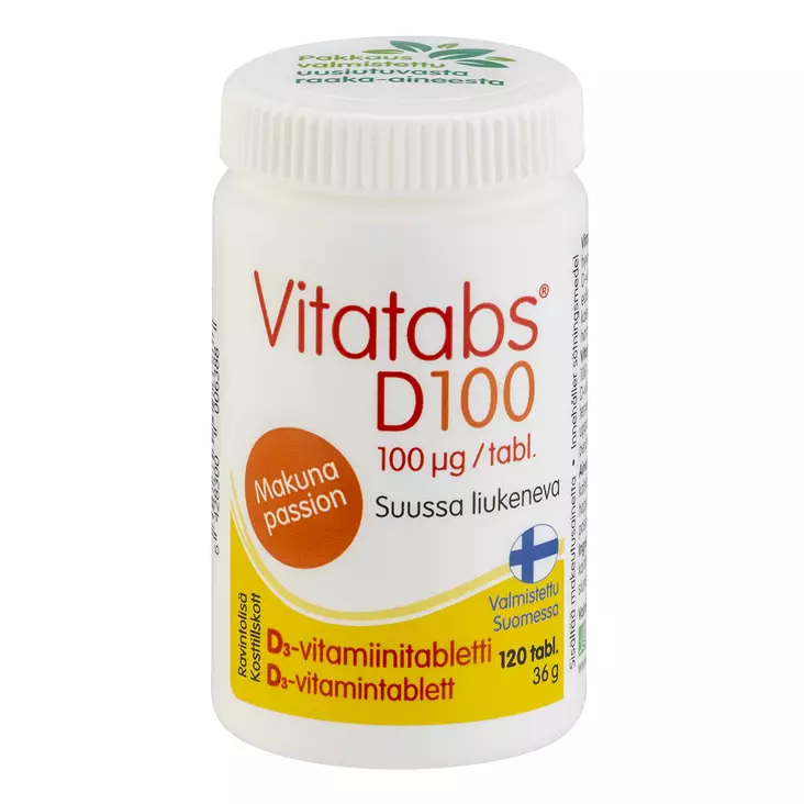 Vitatabs D 100 Passion 120 tabl. / 36 g - Ravintolisät - 81000023 - 1