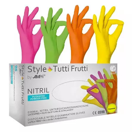Nitriilikäsine Tutti Frutti M 100kpl - Suojakäsineet - 19100024 - 1