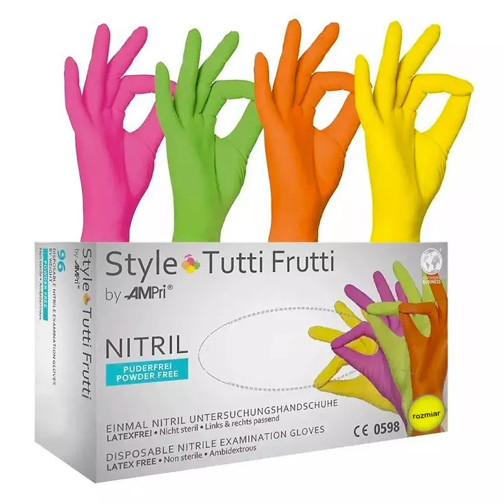 Nitriilikäsine Tutti Frutti M 100kpl - Suojakäsineet - 19100024 - 1