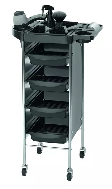 Työkärry musta (0171020) - Kampaamotyökärryt ja kampauspakit - 15000046 - 2