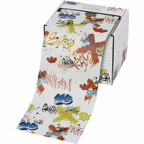 Embossed Alufoil GRAFFITI Roll 12.7x97m 15µ - Foliot - 15000716 - 1