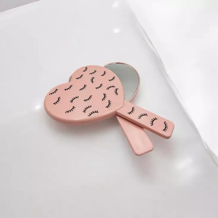 Sydän ripsipeili – Vaaleanpunainen - Ripsitarvikkeet - 18500117 - 1